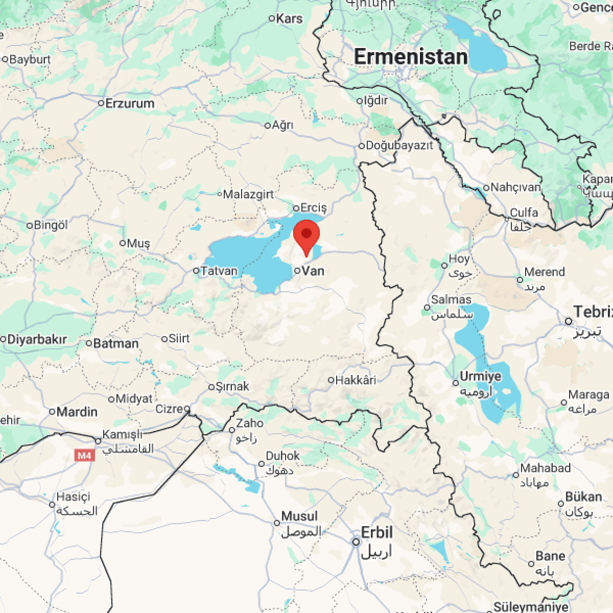 VAN Bölgesinde Hafif Şiddetli 2.8 Büyüklüğünde Deprem Meydana Geldi