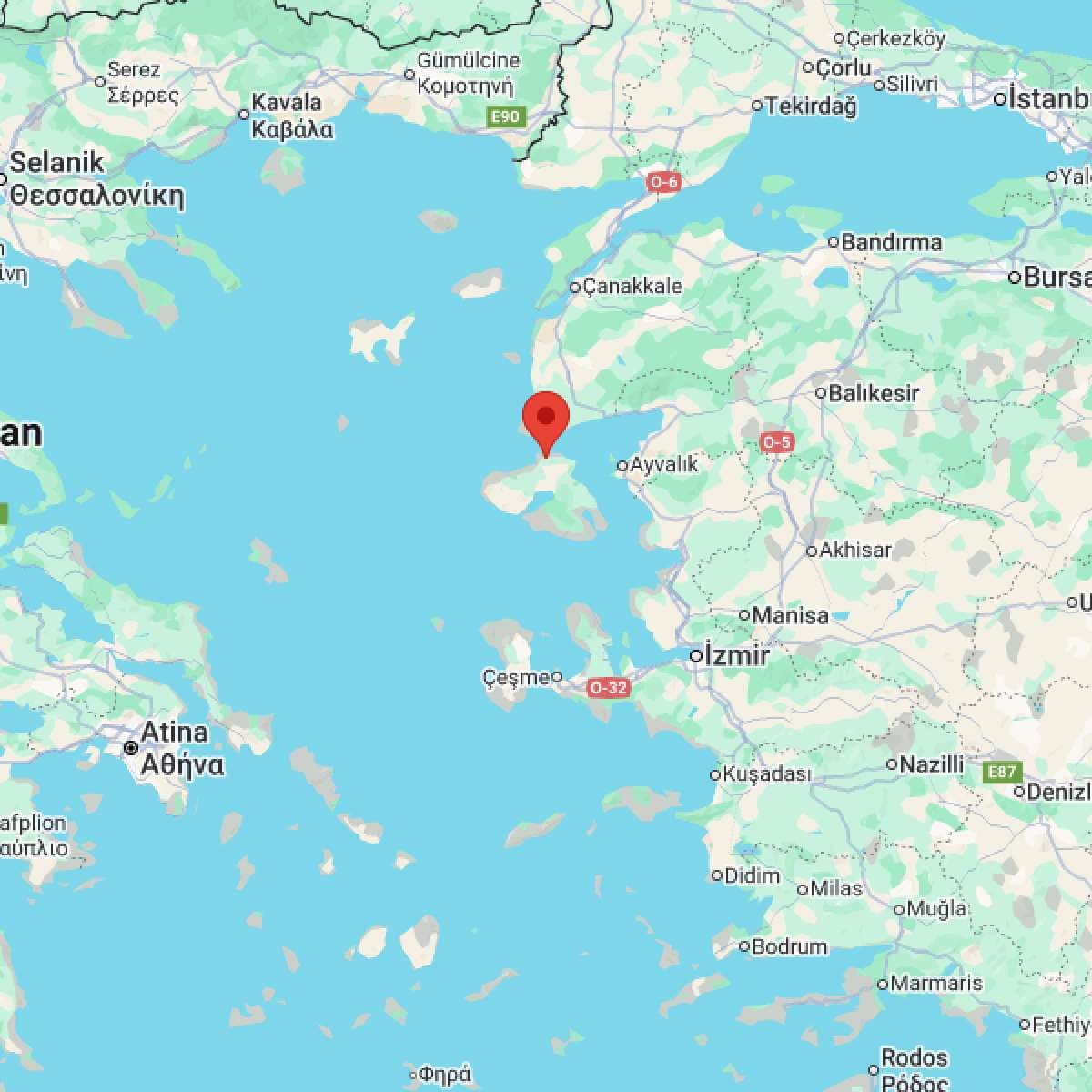 EGE DENIZI Bölgesinde Hafif Şiddetli 2.6 Büyüklüğünde Deprem Meydana Geldi