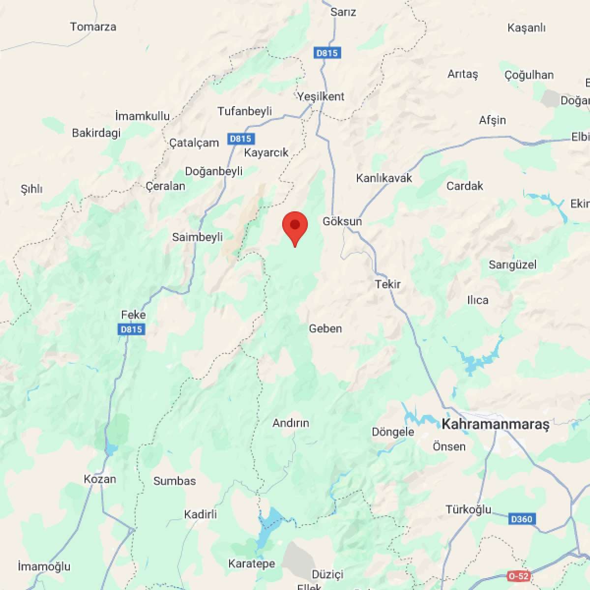 KAHRAMANMARAS Bölgesinde Hafif Şiddetli 2.5 Büyüklüğünde Deprem Meydana Geldi