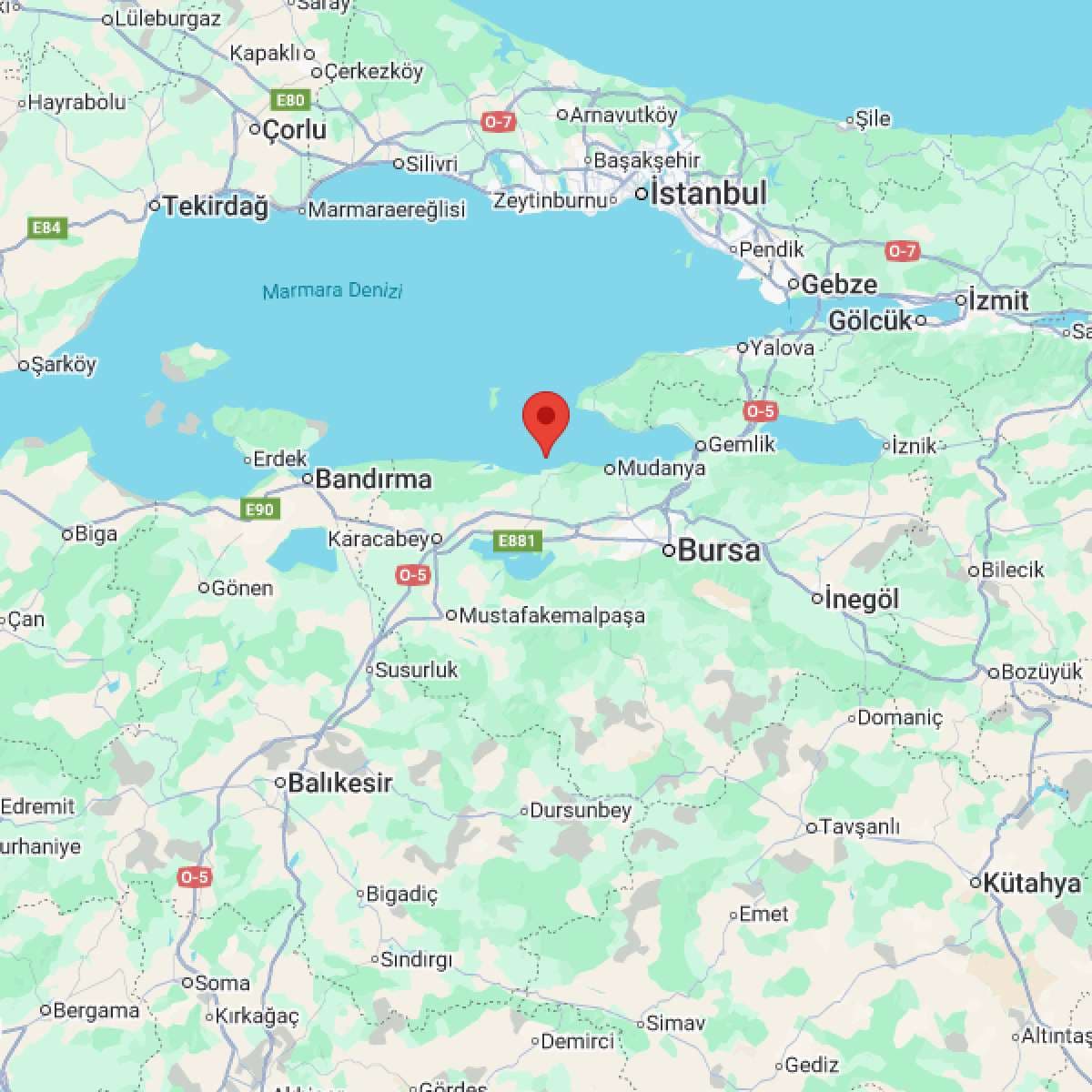 BURSA Bölgesinde 3.7 Büyüklüğünde Deprem!