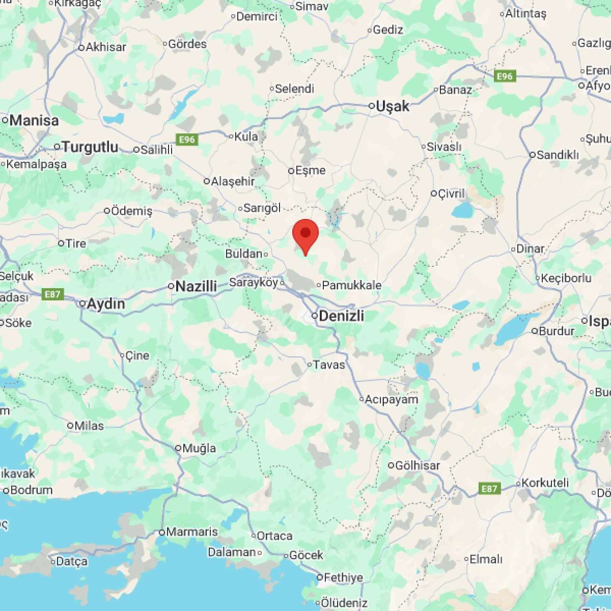 DENIZLI Bölgesinde Hafif Şiddetli 2.5 Büyüklüğünde Deprem Meydana Geldi