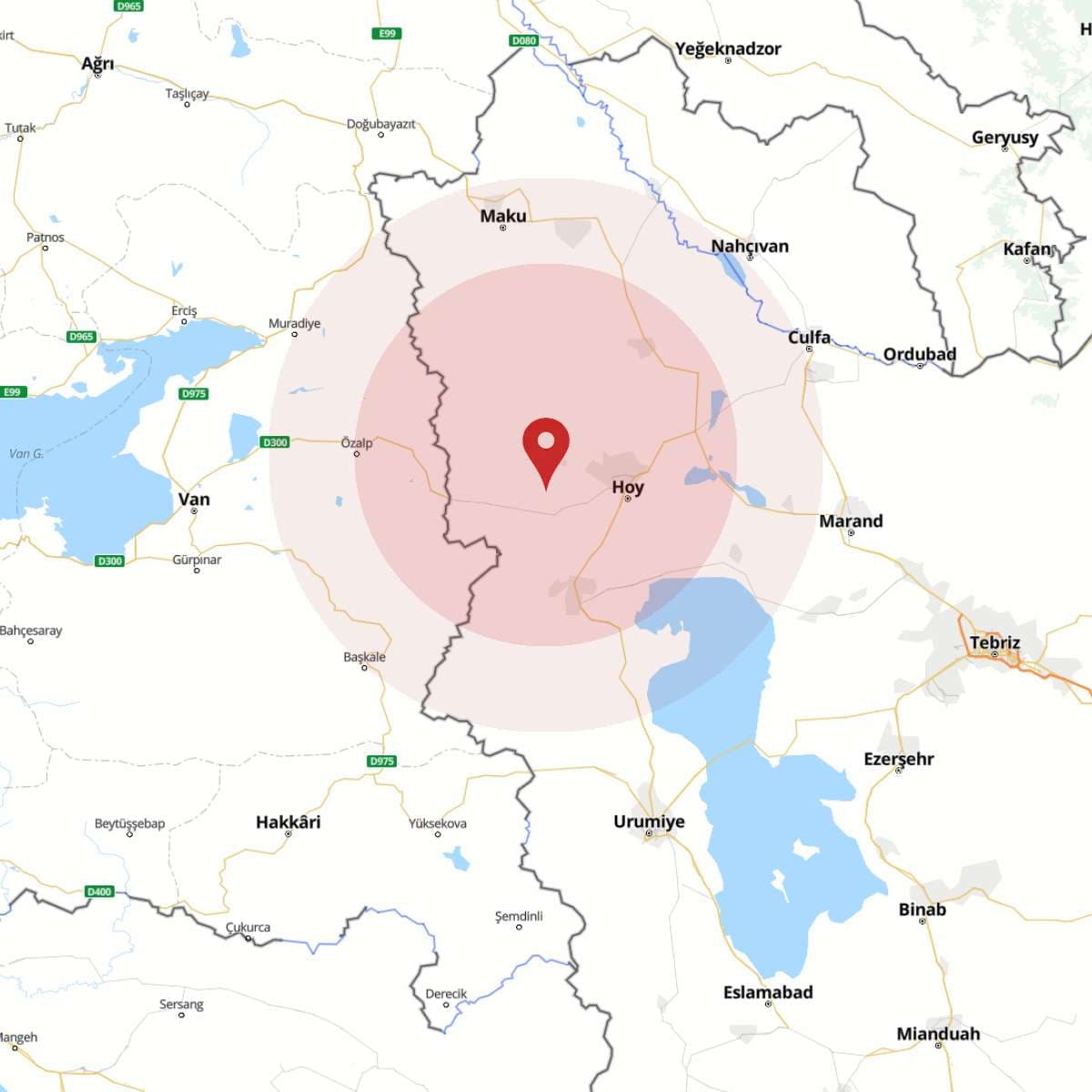 TURKIYE-IRAN SINIR BOLGESI Bölgesinde Hafif Şiddetli 2.6 Büyüklüğünde Deprem Meydana Geldi