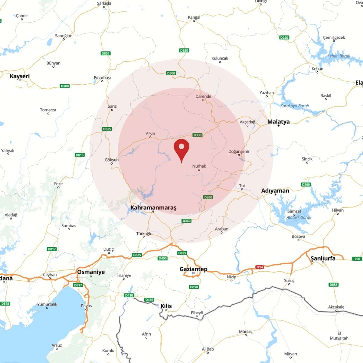KAHRAMANMARAS Bölgesinde 3 Büyüklüğünde Deprem!