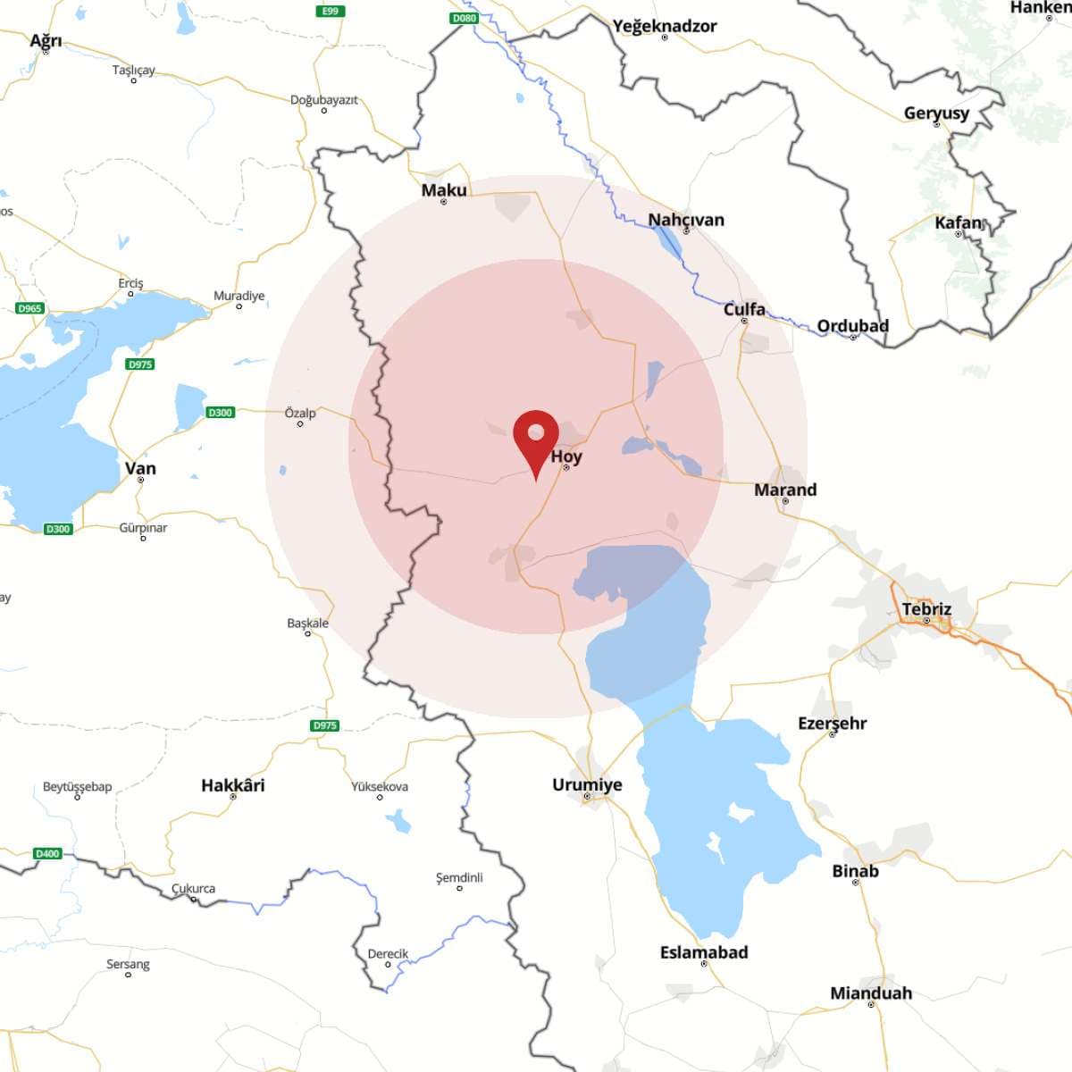 TURKIYE-IRAN SINIR BOLGESI Bölgesinde Hafif Şiddetli 2.8 Büyüklüğünde Deprem Meydana Geldi