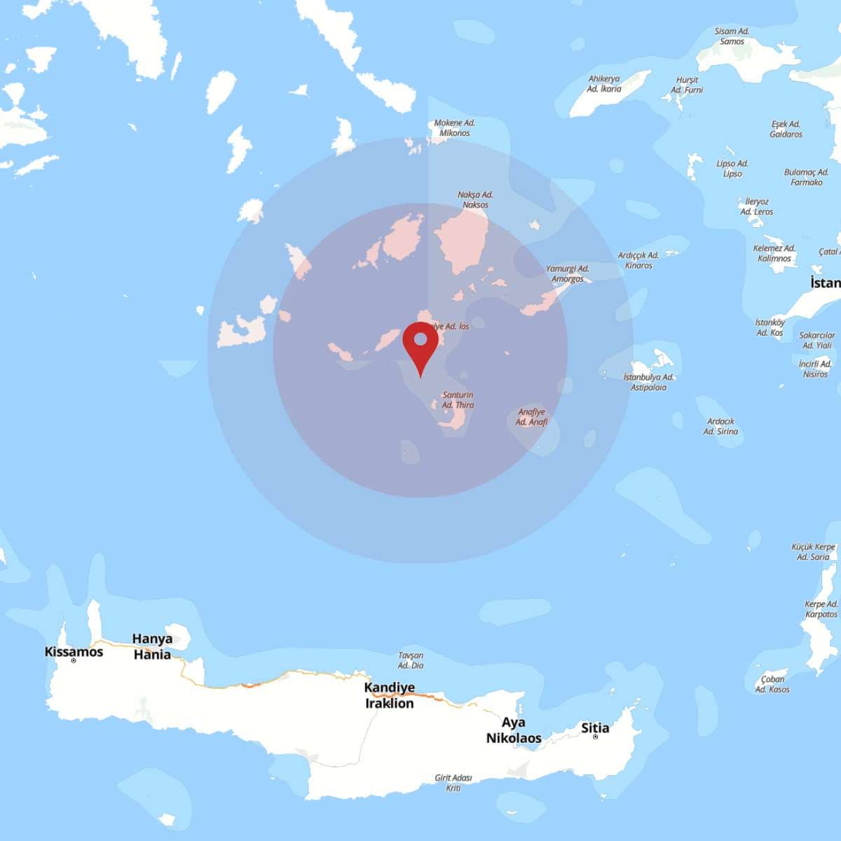 EGE DENIZI Bölgesinde Hafif Şiddetli 2.7 Büyüklüğünde Deprem Meydana Geldi