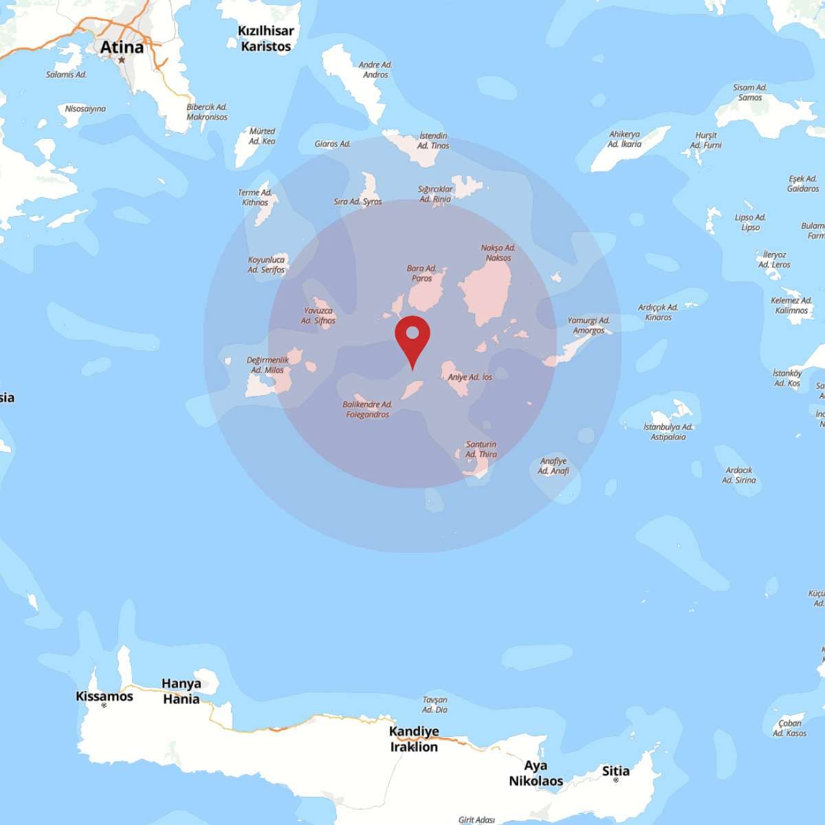 EGE DENIZI Bölgesinde 3.4 Büyüklüğünde Deprem!
