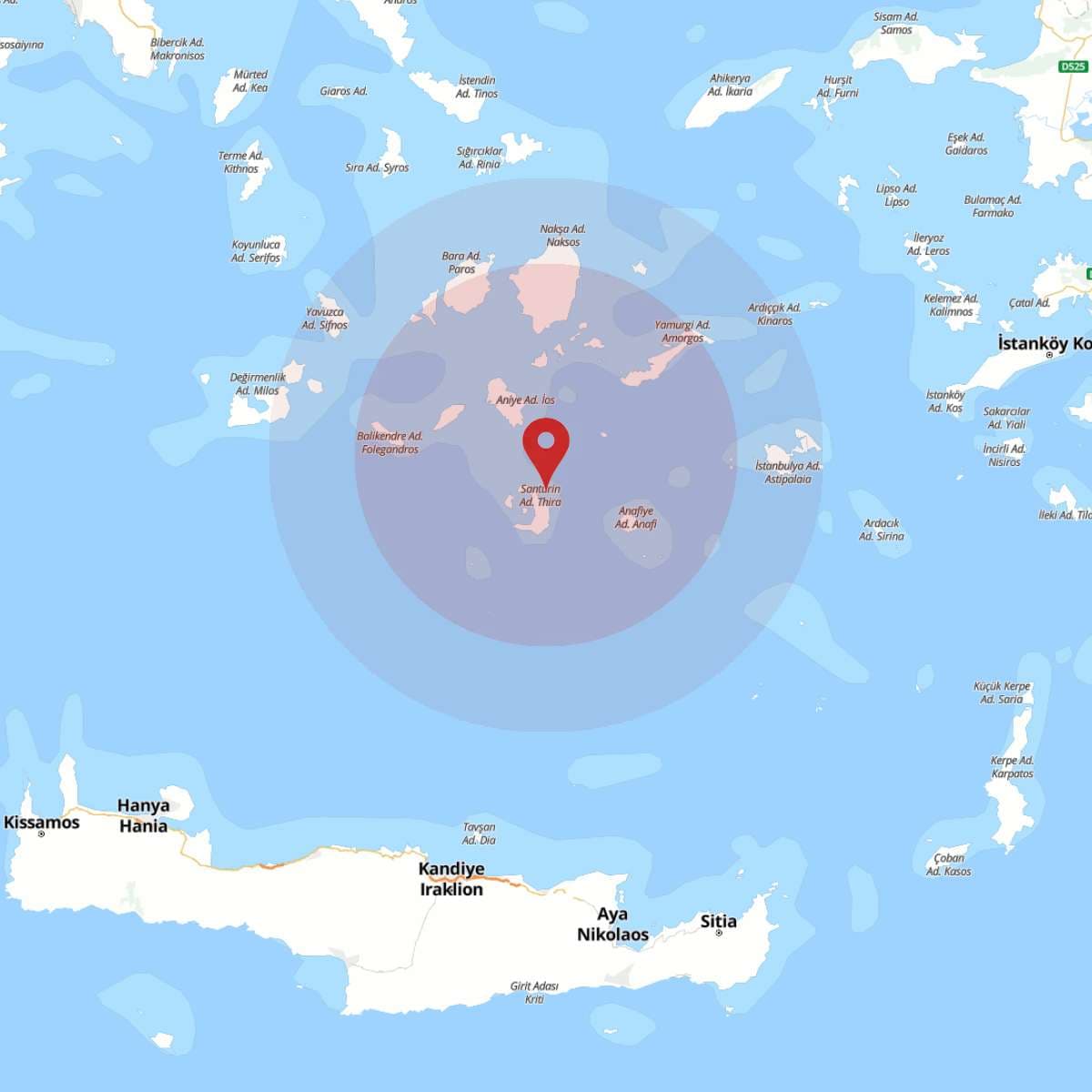 EGE DENIZI Bölgesinde Hafif Şiddetli 2.6 Büyüklüğünde Deprem Meydana Geldi