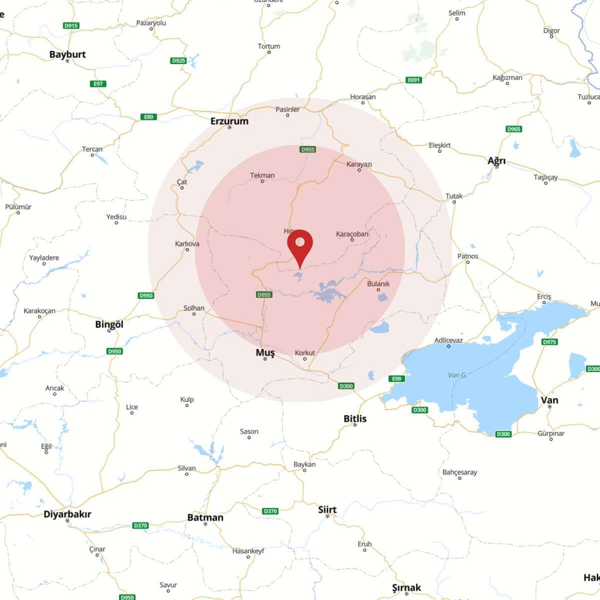 ERZURUM Bölgesinde Hafif Şiddetli 2.7 Büyüklüğünde Deprem Meydana Geldi