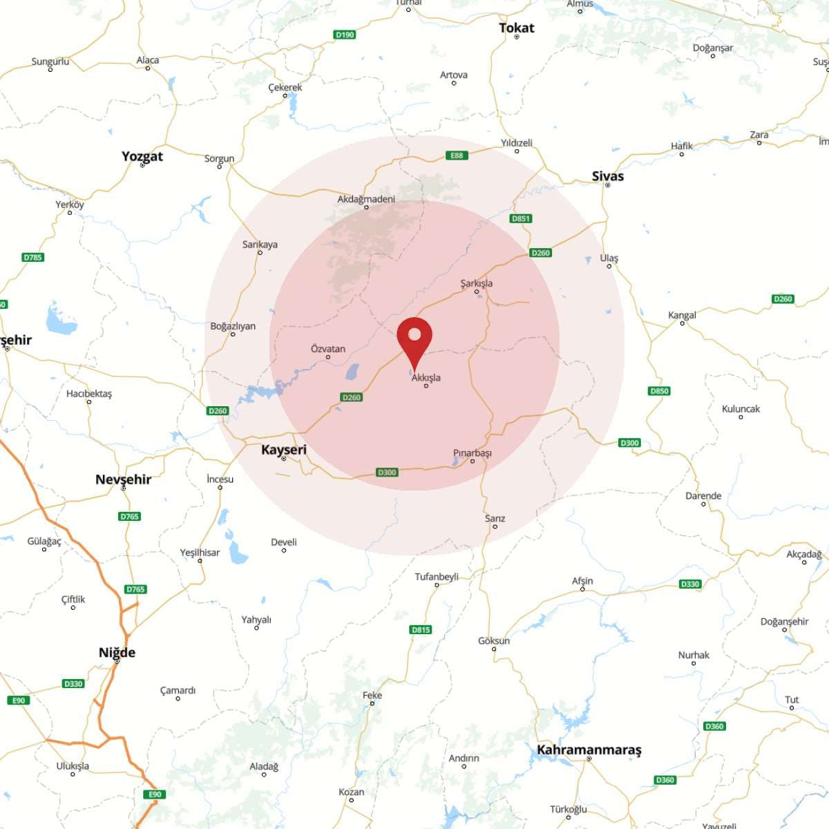 SIVAS Bölgesinde Hafif Şiddetli 2.7 Büyüklüğünde Deprem Meydana Geldi
