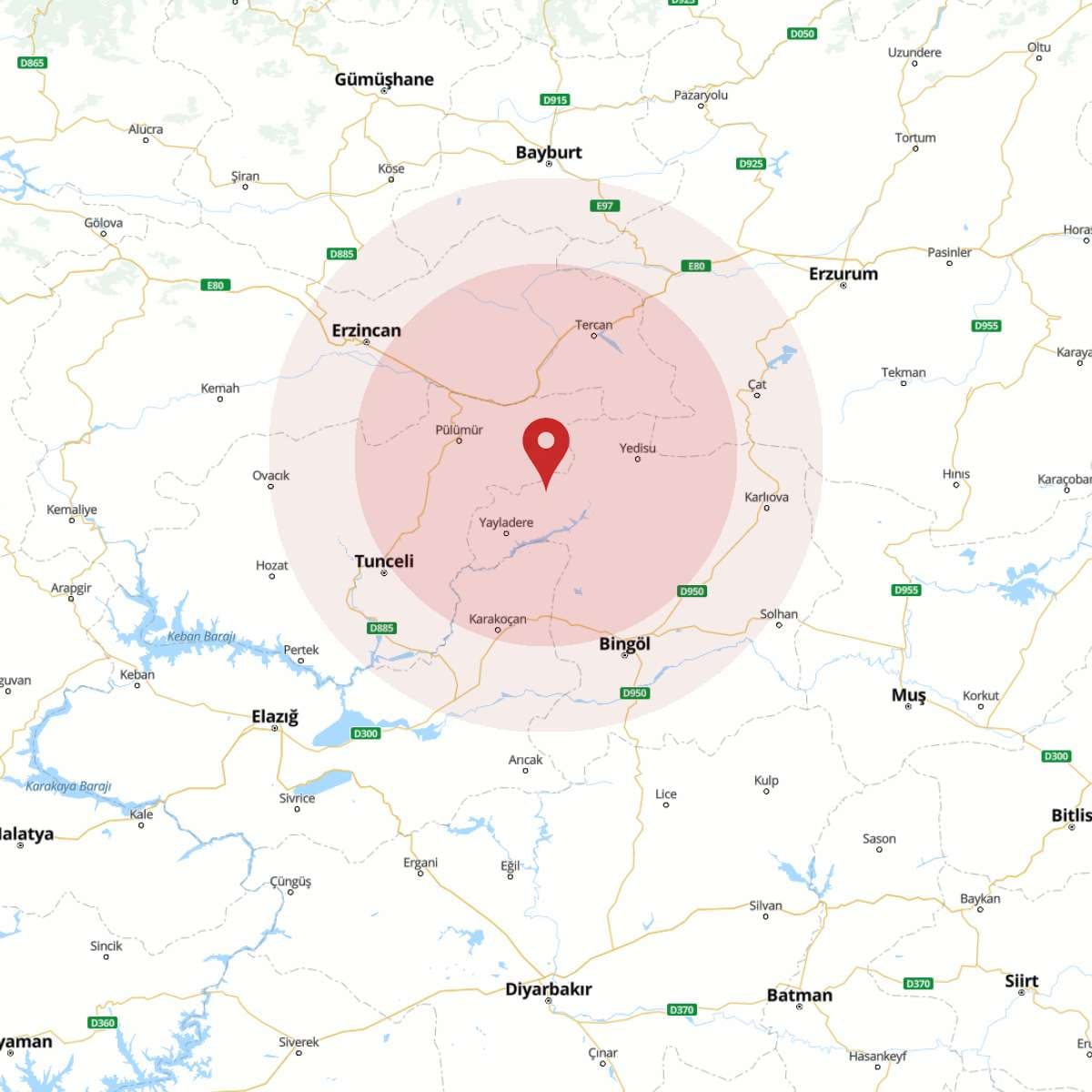 TUNCELI Bölgesinde 3.8 Büyüklüğünde Deprem!