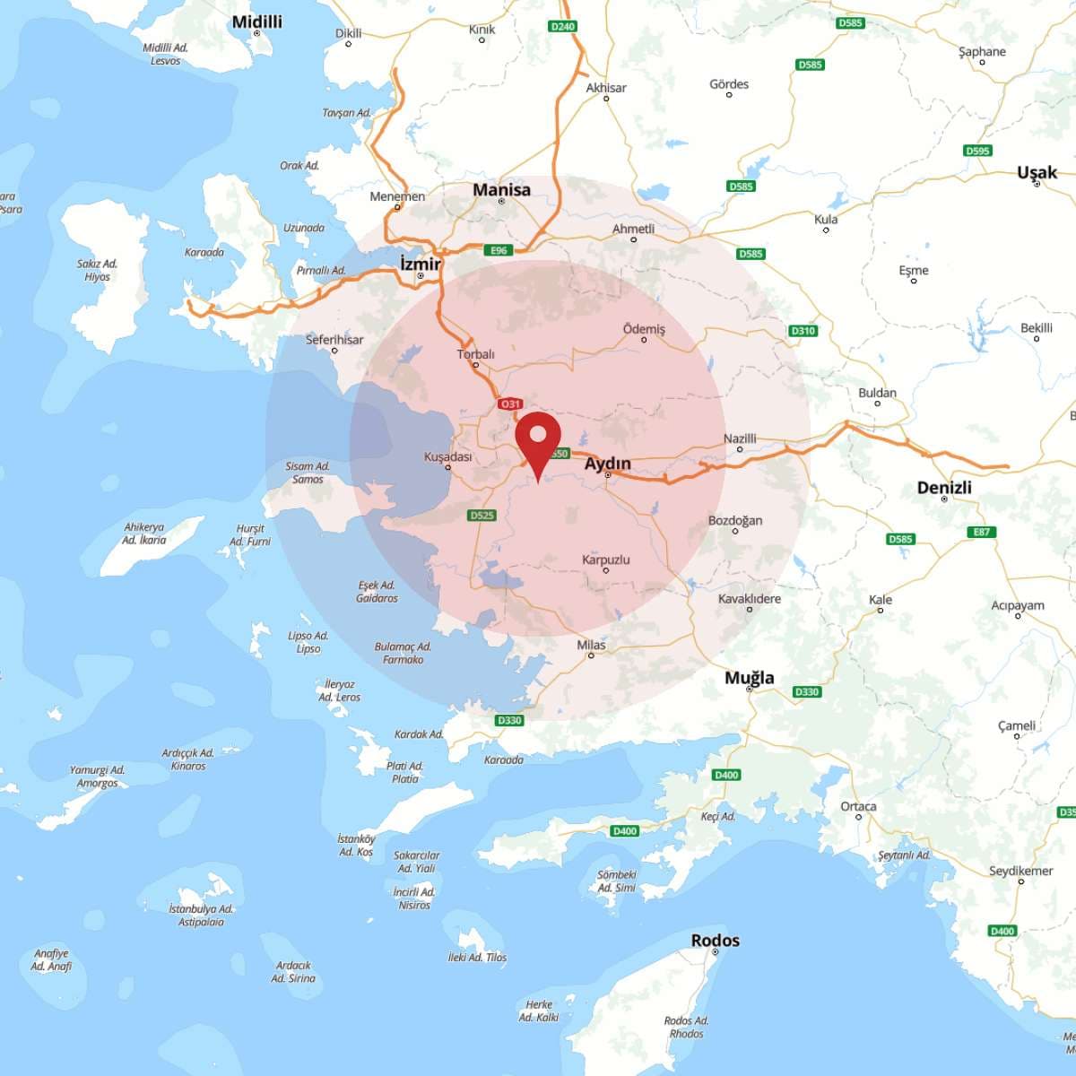 AYDIN Bölgesinde Hafif Şiddetli 2.6 Büyüklüğünde Deprem Meydana Geldi