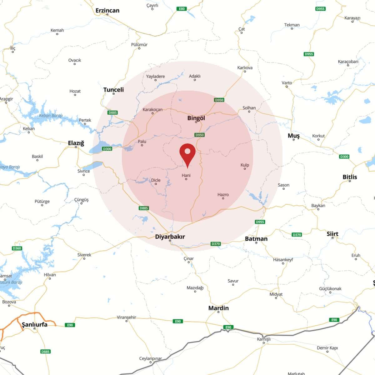 BINGOL Bölgesinde Hafif Şiddetli 2.6 Büyüklüğünde Deprem Meydana Geldi