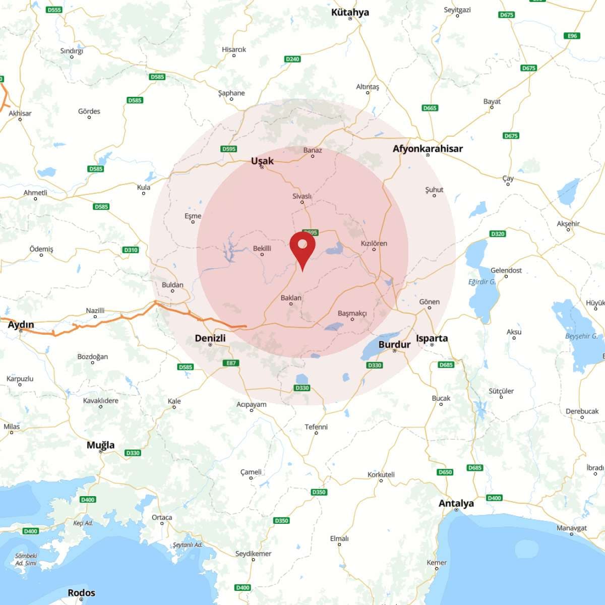 DENIZLI Bölgesinde 3.9 Büyüklüğünde Deprem!