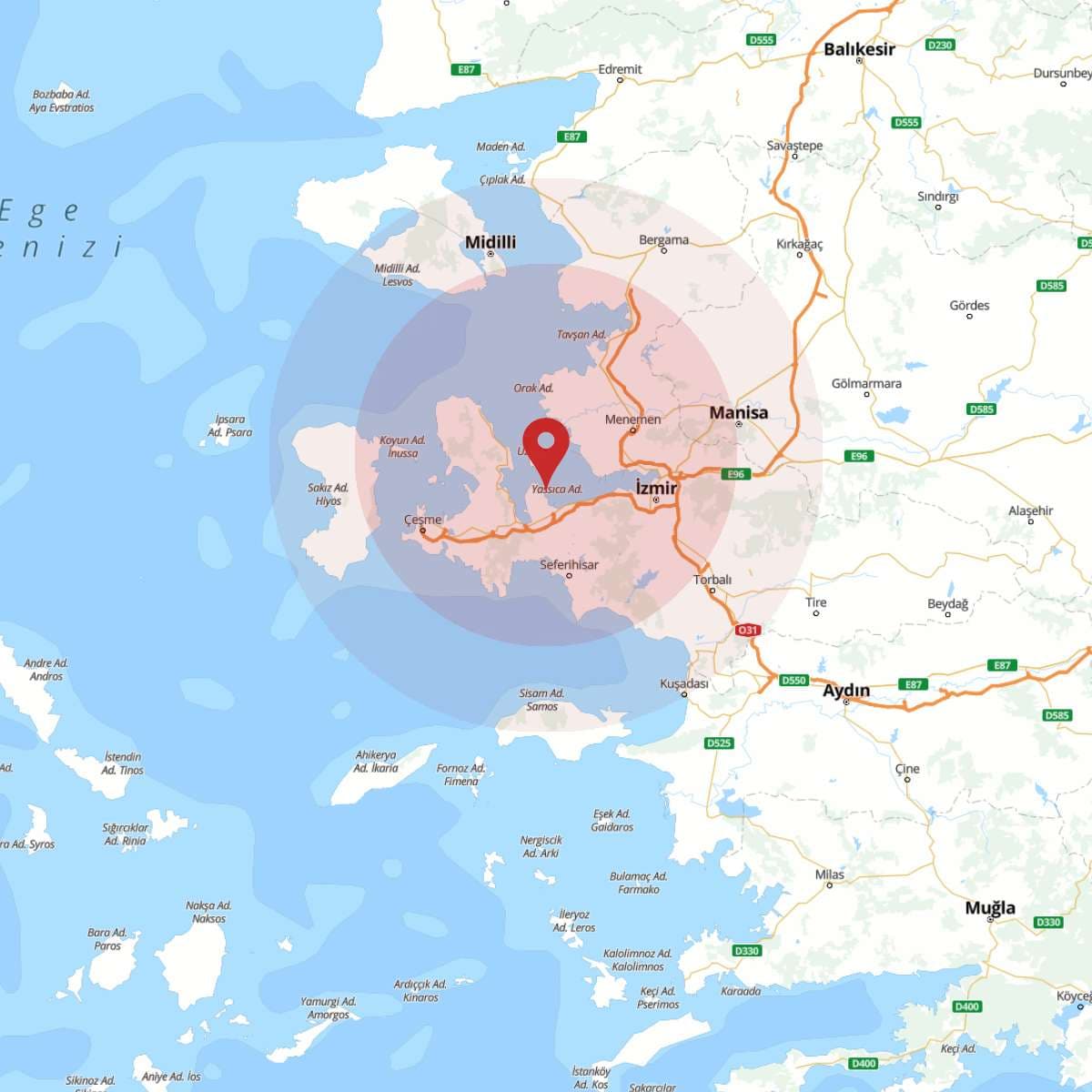 EGE DENIZI Bölgesinde 3.9 Büyüklüğünde Deprem!