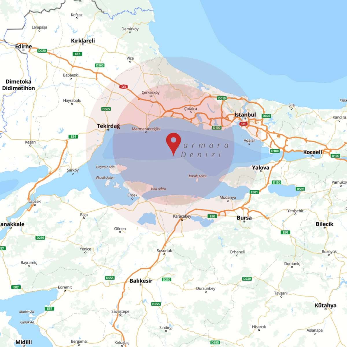 MARMARA DENIZI Bölgesinde 3.1 Büyüklüğünde Deprem!