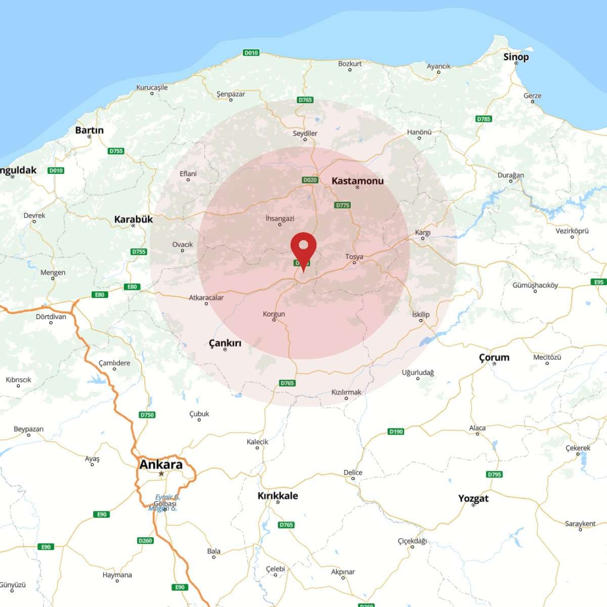 CANKIRI Bölgesinde 3.5 Büyüklüğünde Deprem!