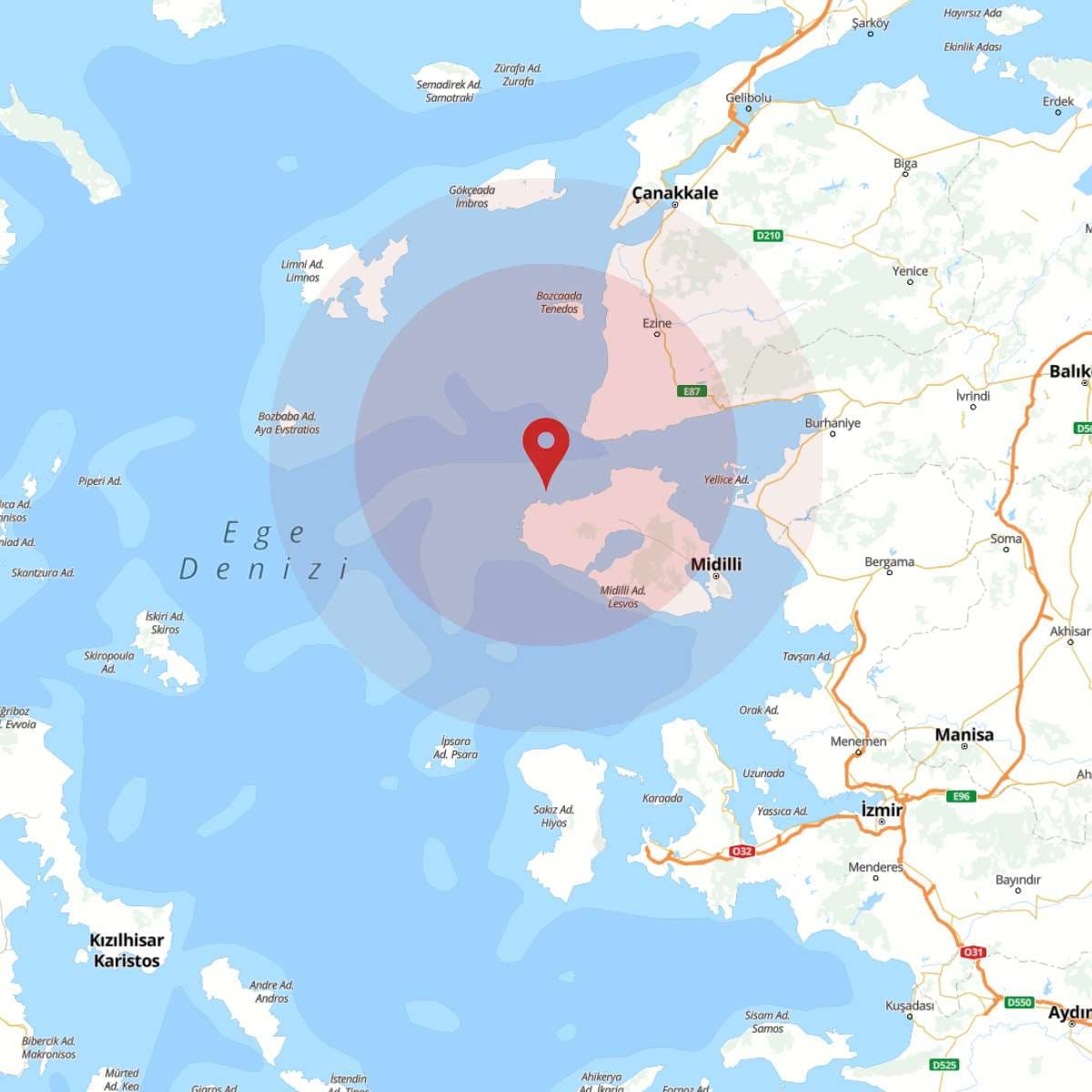 EGE DENIZI Bölgesinde 3.9 Büyüklüğünde Deprem!