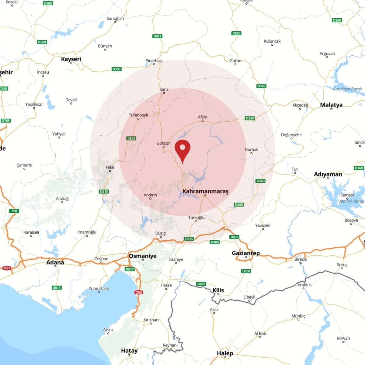 KAHRAMANMARAS Bölgesinde 3.9 Büyüklüğünde Deprem!