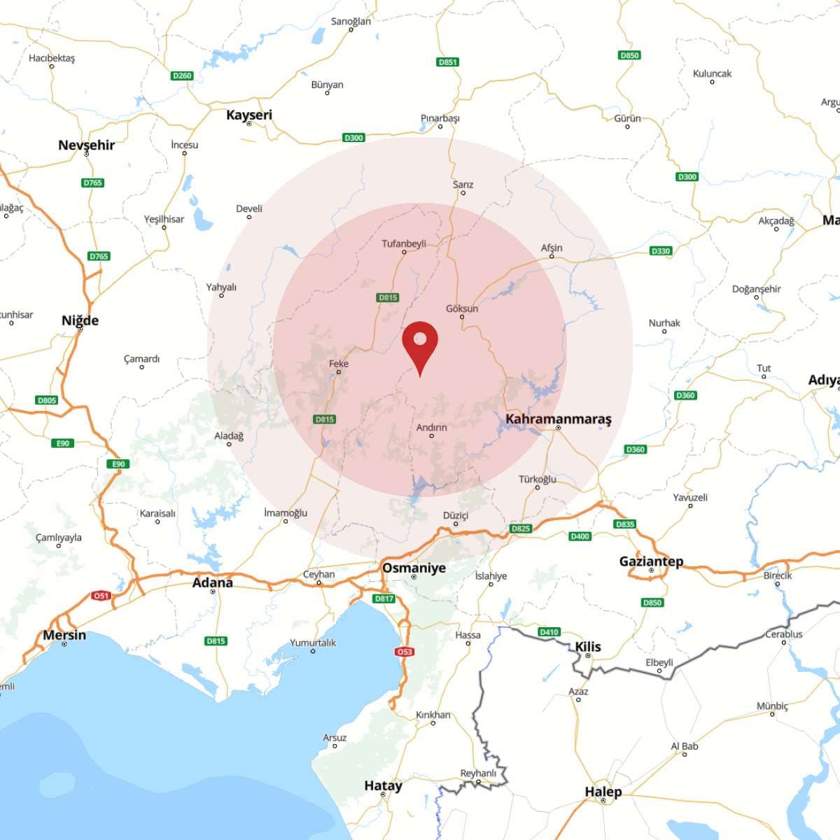 KAHRAMANMARAS Bölgesinde 3.6 Büyüklüğünde Deprem!
