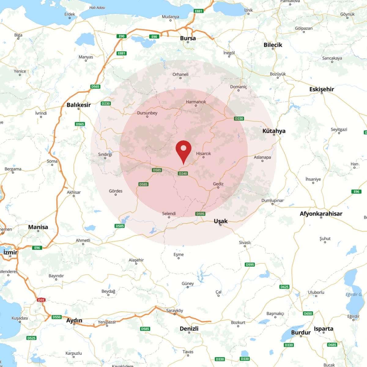 KUTAHYA Bölgesinde 3.6 Büyüklüğünde Deprem!