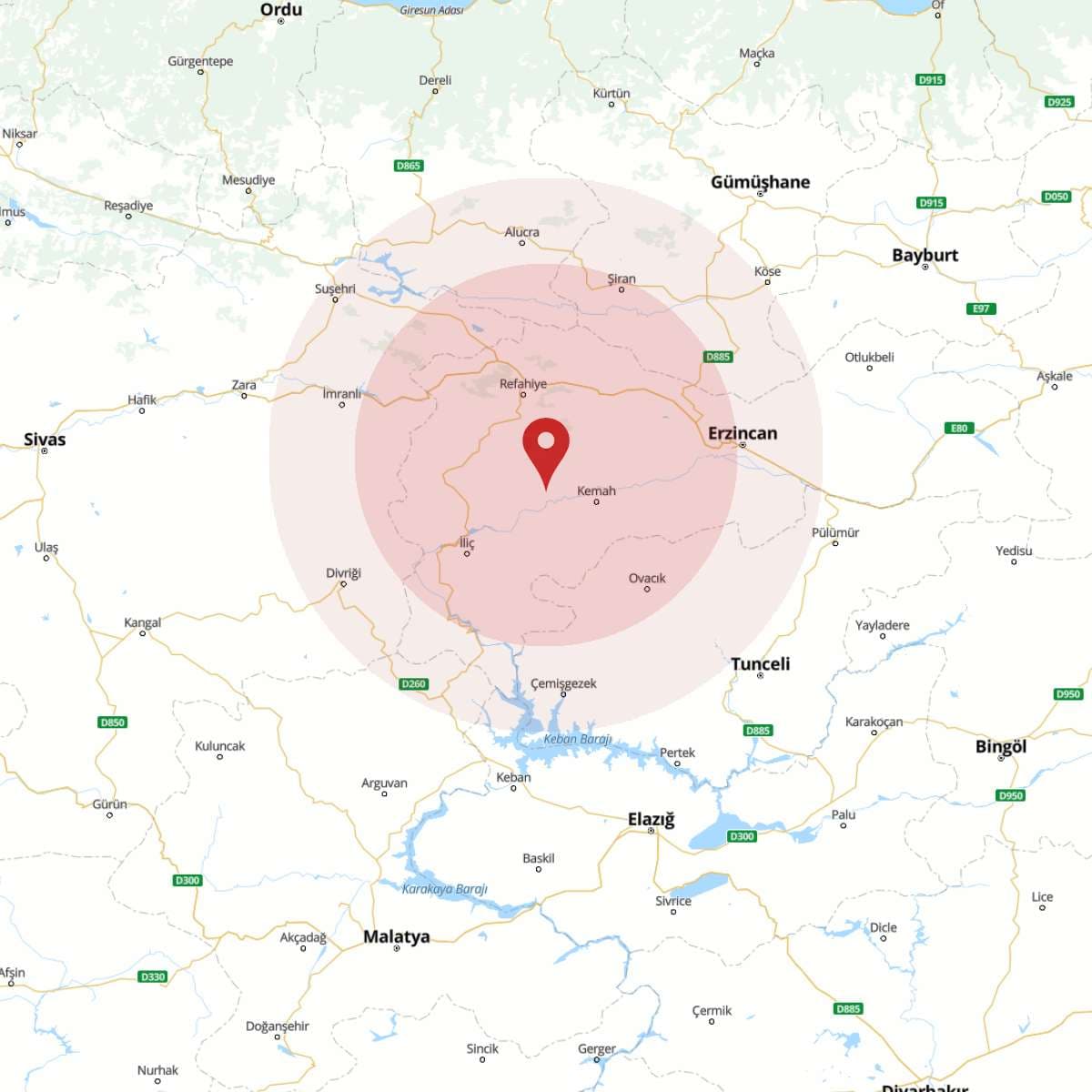 ERZINCAN Bölgesinde Şiddetli 5 Büyüklüğünde Deprem!