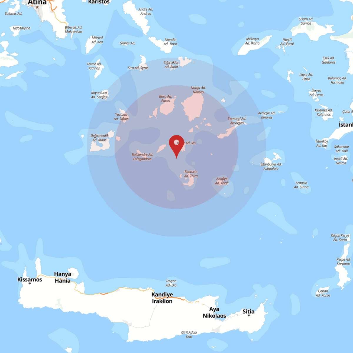 EGE DENIZI Bölgesinde 3.4 Büyüklüğünde Deprem!